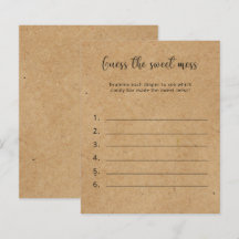 Raad de zoete puinhoop - baby shower spel