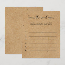 Raad de zoete puinhoop - baby shower spel