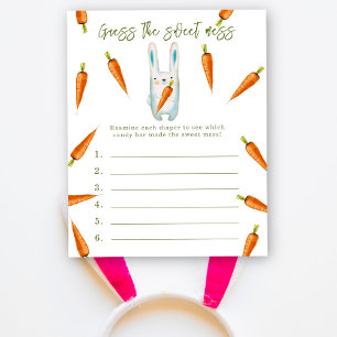 Raad de zoete puinhoop - bunny baby shower spel