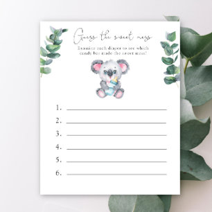 Raad de zoete puinhoop - Koala baby shower