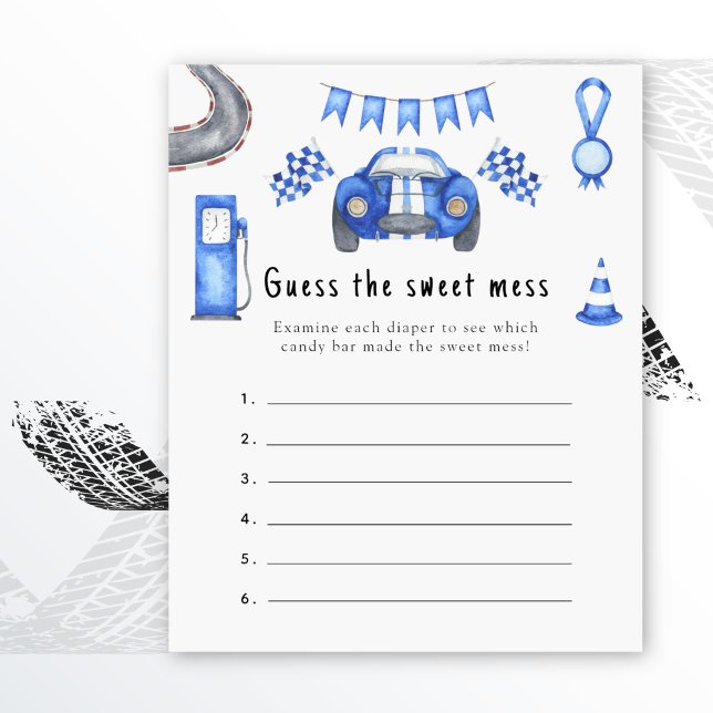 Raad de zoete puinhoop - racing baby shower spel (Creator heeft geüpload)