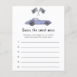 Raad de zoete puinhoop - racing baby shower spel