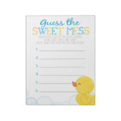 Raad de zoete puinhoop Rubber Duck Game Antwoord Notitieblok (Linkerzijde)