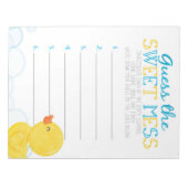 Raad de zoete puinhoop Rubber Duck Game Antwoord Notitieblok (Voorkant)