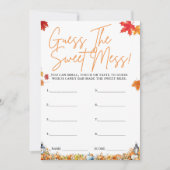 RAAD DE ZOETE ROMMEL Baby shower spel Schattige po Kaart (Voorkant)