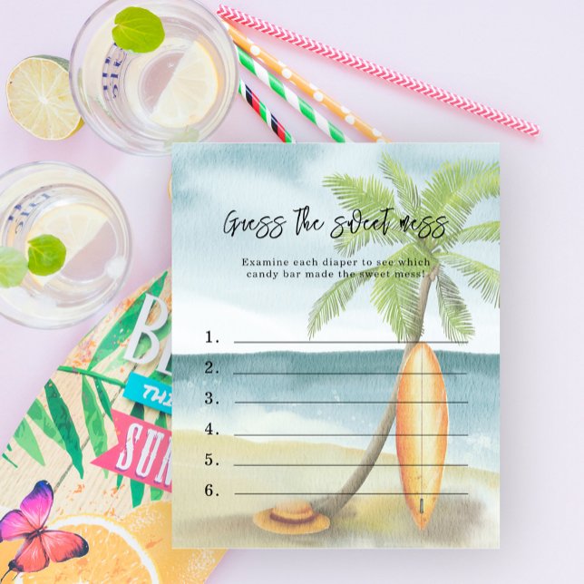 Raad de zoete rommel - Surf baby shower spel (Creator heeft geüpload)