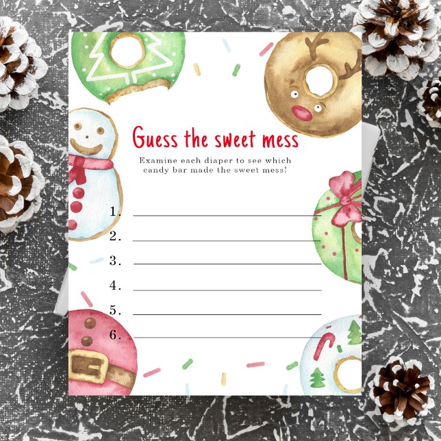 Raad de zoete rommel - winter babyshower spel (Creator heeft geüpload)
