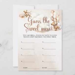RAAD DE ZOETE TROEP Baby Shower Spel Cute Beer Kaart