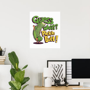 Raad eens_ Augurk Kont! Grappige Komkommer Poster