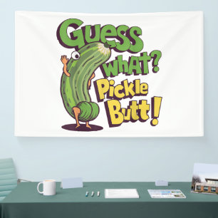 Raad eens_ Augurk Kont! Grappige Komkommer Spandoek
