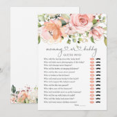 Raad eens bij wie Baby shower de Floral Greenery I Kaart (Voorkant / Achterkant)