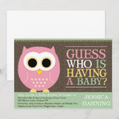 Raad eens bij wie Baby shower wordt uitgenodigd Kaart (Voorkant / Achterkant)