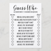 Raad eens bij wie Funny Baby shower Game Programmakaart (Voorkant)
