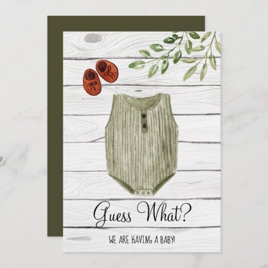 Raad eens Boho Baby Kleed| Baby Aankondiging (Voorkant / Achterkant)