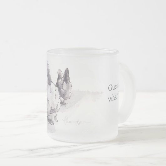 Raad eens? Chicken Butt frosted Short mok (Voorkant rechts)