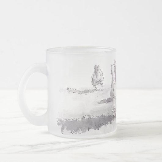 Raad eens? Chicken Butt frosted Short mok (Links)