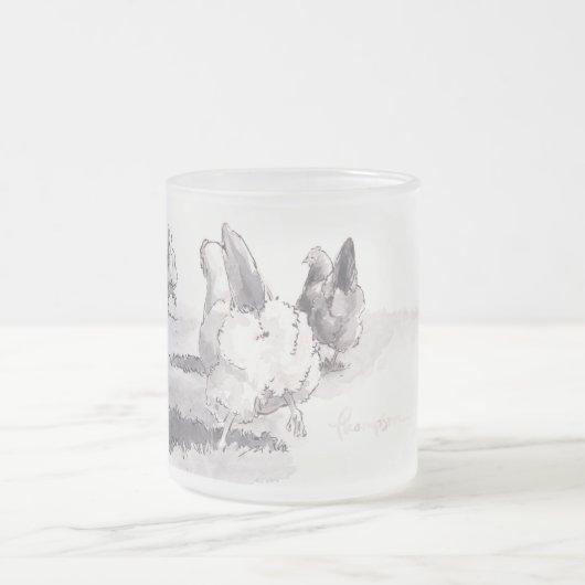 Raad eens? Chicken Butt frosted Short mok (Center)