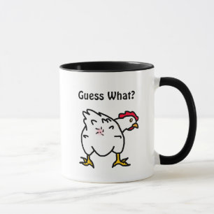 Raad eens? Chicken Butt Funny Chicken Humor Mok