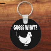 Raad eens? Chicken Butt Funny Gift Sleutelhanger (Voorkant)