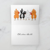 Raad eens? Chicken Butt Funny Humor Kaart (Binnen)