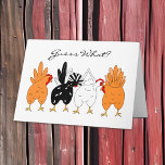 Raad eens? Chicken Butt Funny Humor Kaart<br><div class="desc">Geef iemand een lach met deze schattige cartoon hand die een gok trekt,  een kippenkont voor een vriend of familielid.</div>