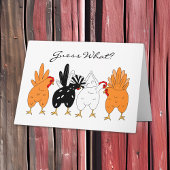 Raad eens? Chicken Butt Funny Humor Kaart