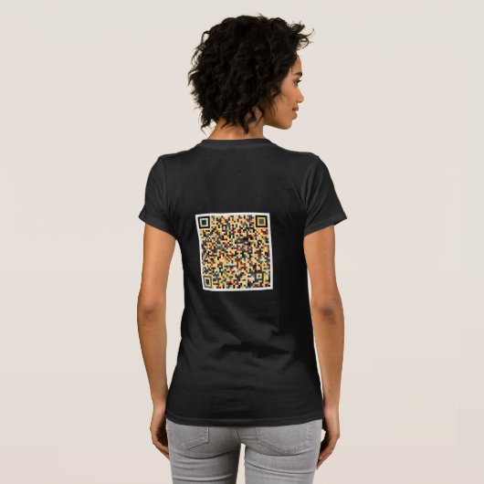 Raad eens, Chicken Butt QR Code Shirt (Achterkant volledig)