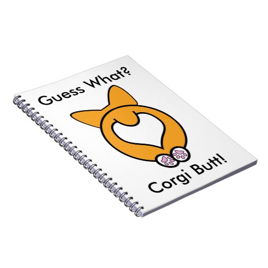Raad eens? Corgi Butt. Notitieboek (Rechterzijde)