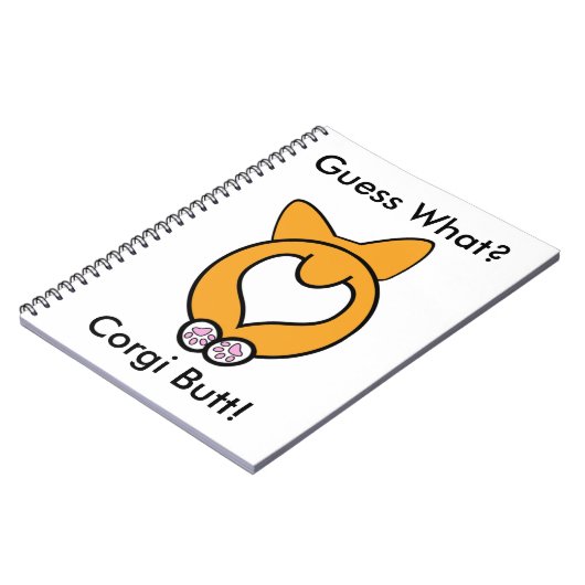 Raad eens? Corgi Butt. Notitieboek (Linkerzijde)