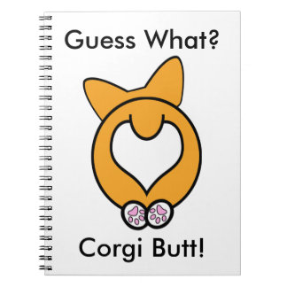 Raad eens? Corgi kont! Notitieboek