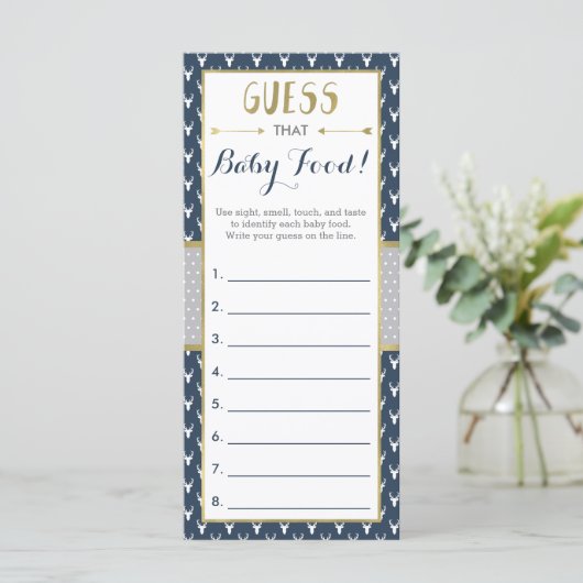 Raad eens dat Baby-voedselspel, Baby shower, Deer (Staand voorkant)