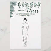 Raad eens dat de dress Eucalyptus Vrijgezellenfees Flyer (Voorkant)