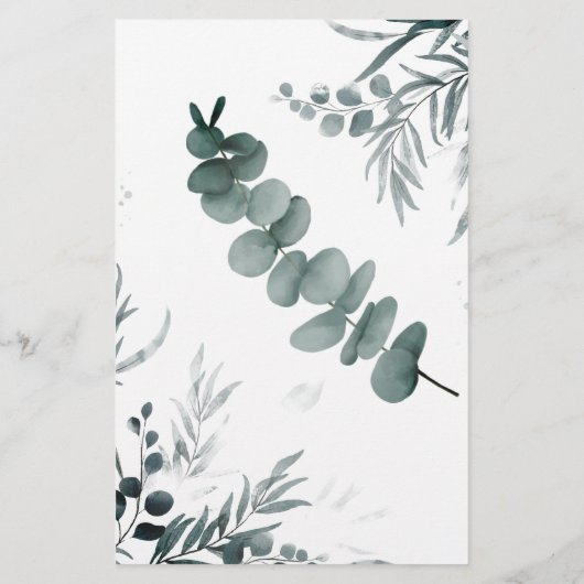 Raad eens dat de dress Eucalyptus Vrijgezellenfees Flyer (Achterkant)