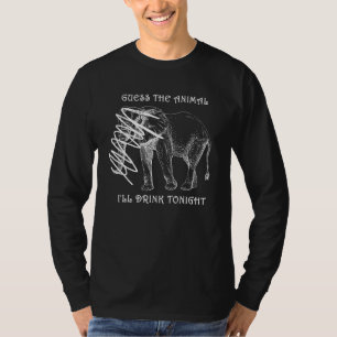 Raad eens dat de Drink vanavond verborgen olifant  T-shirt