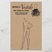 Raad eens dat de jurk een tweetalige douche is. (Achterkant)