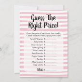 Raad eens dat het Baby shower Prijs Wit Kaart (Voorkant)