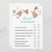 Raad eens dat het geslacht het spel laat zien mama kaart (Voorkant / Achterkant)