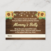 Raad eens dat Mommys Belly Game Card Sunflower Bab Informatiekaartje (Voorkant)