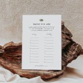 Raad eens de Age Baby shower Game Informatiekaartje