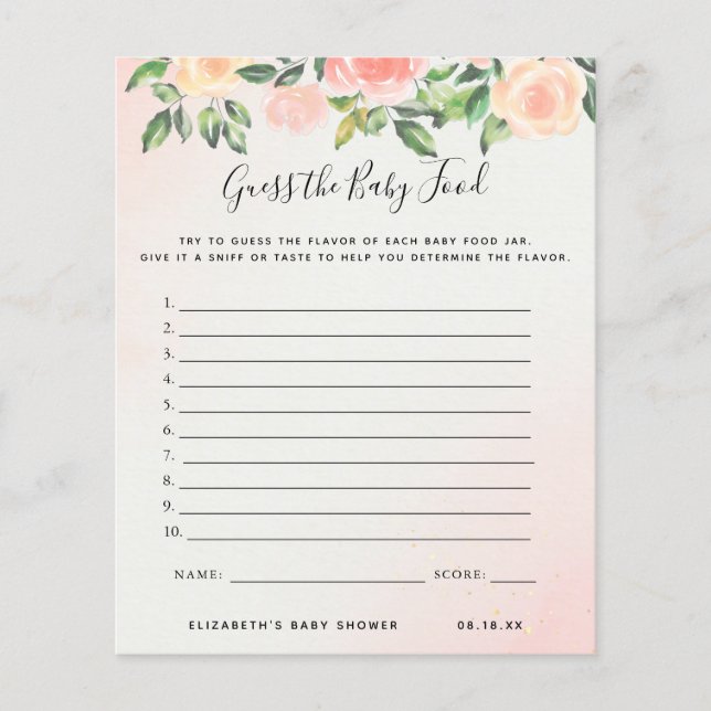 Raad eens de Baby | BABY SHOWER (Voorkant)