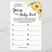 Raad eens de Baby-douchespelkaart Flyer (Voorkant)