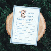 Raad eens de Baby Food Cute Brown Beer Baby Game K Kaart