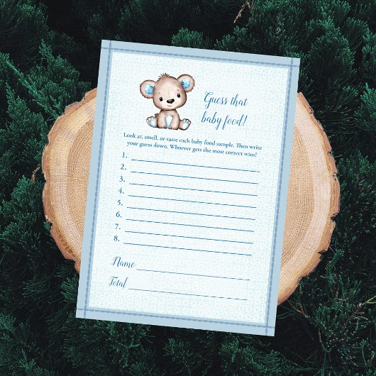 Raad eens de Baby Food Cute Brown Beer Baby Game K Kaart