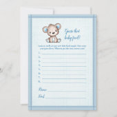 Raad eens de Baby Food Cute Brown Beer Baby Game K Kaart (Voorkant)