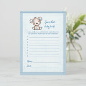 Raad eens de Baby Food Cute Brown Beer Baby Game K Kaart (Staand voorkant)