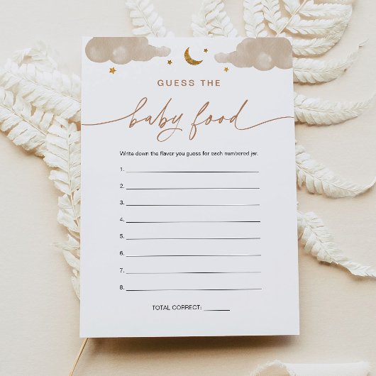 Raad eens de Baby Food Game Kaart Twinkle Little S