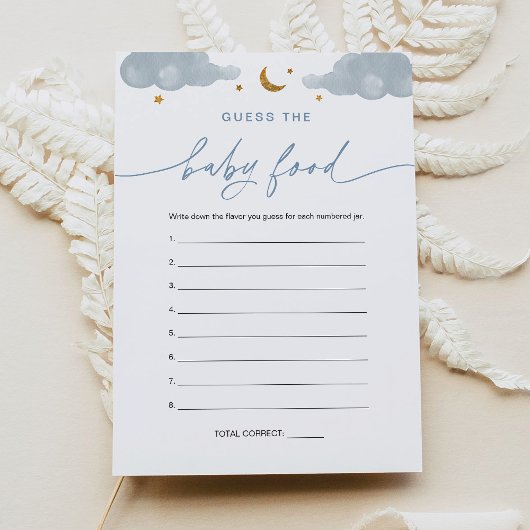 Raad eens de Baby Food Game Kaart Twinkle Little S