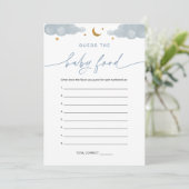 Raad eens de Baby Food Game Kaart Twinkle Little S (Staand voorkant)