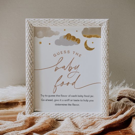 Raad eens de Baby Food Twinkle Star Baby shower Si Poster