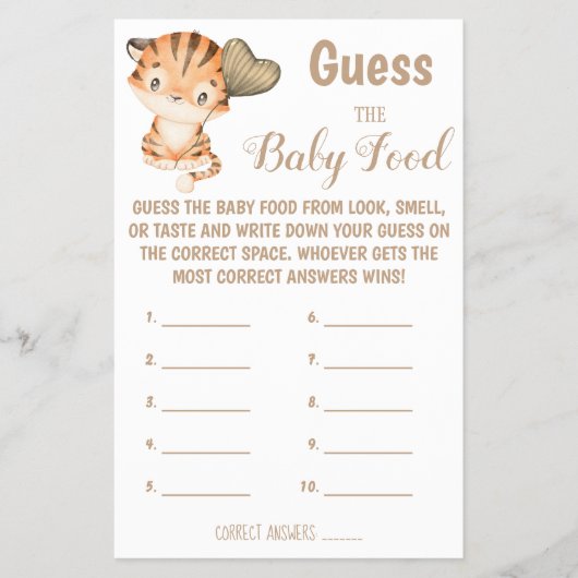 Raad eens de Baby | KAART BABY SHOWER (Voorkant)